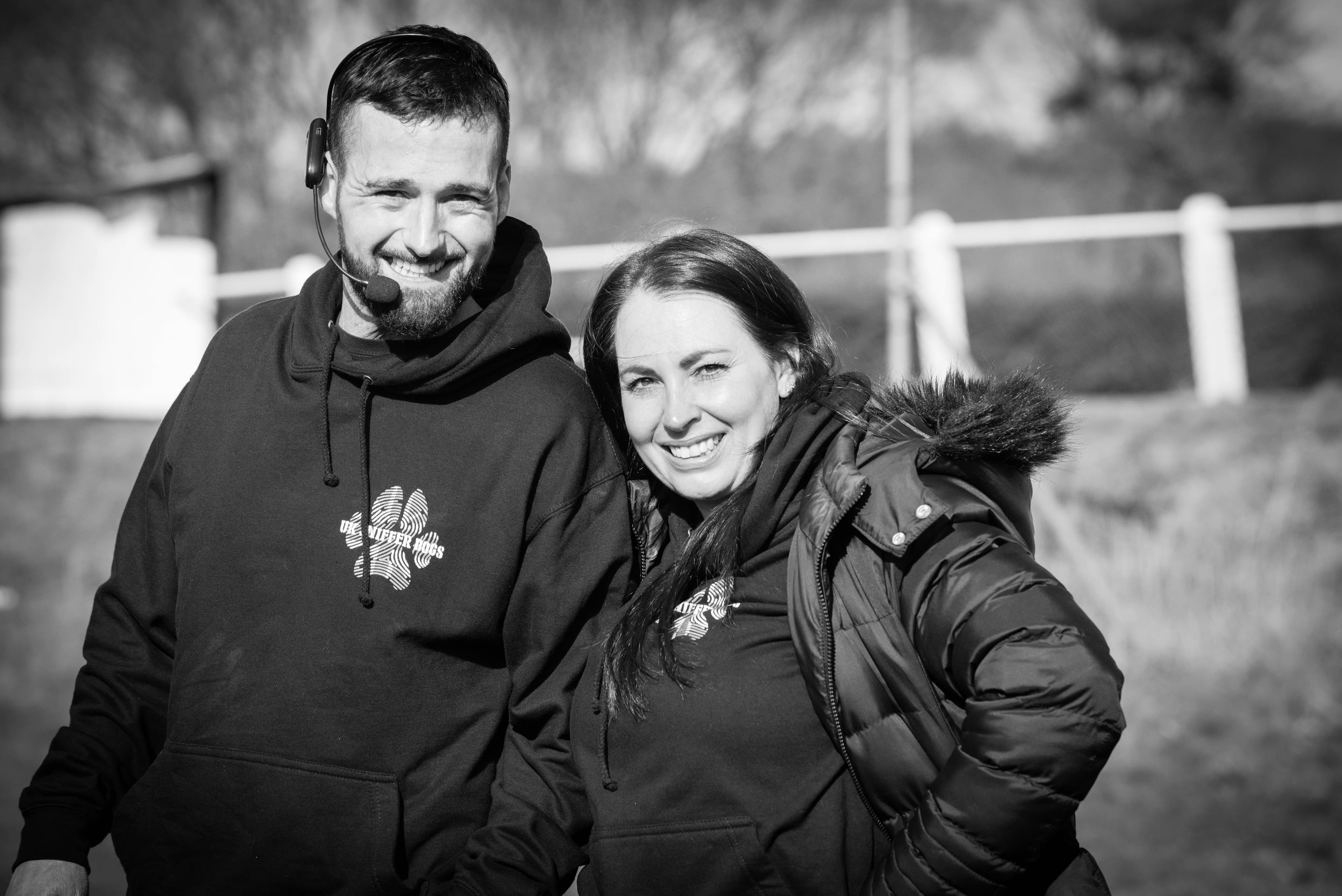 Jamie and Gemma, founders of UK Sniffer Dogs